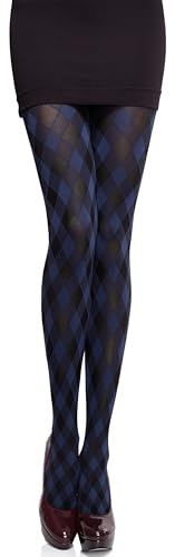Merry Style Damen blickdichte Strumpfhose MS 317 60 DEN (Navy, XL (44-48))