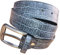 Royal Leder Gürtel mit Krokoprägung 4,0 cm Leder-Gürtel für Damen und Herren Kroko-Optik mit Grau-Muster Schnalle Silber Gr Bundweite 90-155 (150 cm bundweite (gesamtlänge 165 cm))