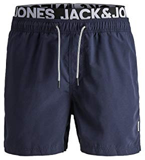 Jack & Jones Herren JJIARUBA JJSWIMSHORTS AKM DB WB SOLID Badehose, Navy Blazer, M