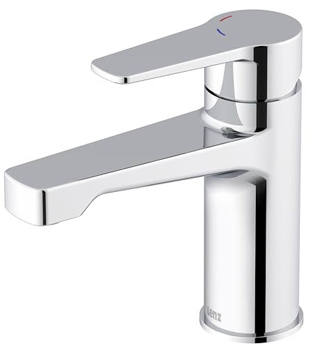 Lenz Waschtischarmatur Mola in chrom – hochwertige & moderne Badarmatur mit Wassersparfunktion – leicht zu reinigen – 46010802