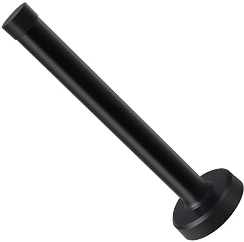 Türstopper Wandmontage Türstopper Edelstahl gebürstet Lange Türstopper mit Schalldämpfung Gummi Stoßstange Türhalter 6 Zoll(15 cm) 1 Pack Schwarz