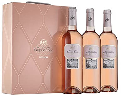 Marqués de Riscal - Vino Rosado Denominación de Origen Calificada Rioja - Estuche 3 botellas x 750 ml - Total 2250 ml