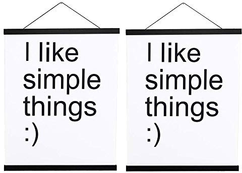 Sanauto Posterleiste Posterschiene Poster, Magnet Magnetische Holz Poster Aufhänger Halter Rahmen Leisten Bild Bilder Bilderleiste Bilderrahmen 90x60 91x61(90cm, Schwarz, 2 Packungen)