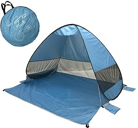 DAYMO Tente de plage 190 x 160 cm I avec protection UV 50+ I Protection contre le vent auto-déployante I Tente pop-up