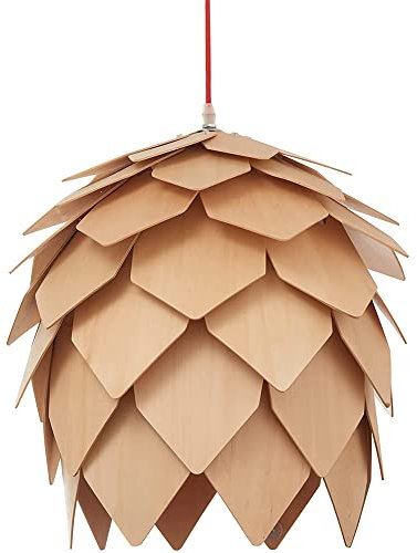 JUDU Moderne Kreative Kunst Eichenholz Pinecone DIY Puzzle Pendelleuchte Kronleuchte Hängende Holzlampen Speisesaal Restaurant Küche Bar Retro Fixes Luminaire Dia25/40/60CM (DIA M40cm)