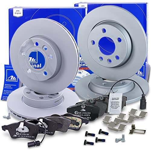 ATE Bremsenset inkl. Bremsscheiben vorne Ø 280 mm belüftet + hinten Ø 280 | Kompatibel mit: VW TRANSPORTER T4 Bus, TRANSPORTER T4 Kasten, TRANSPORTER T4 Pritsche/Fahrgestell (70E, 70L, 70M, 7DE, 7DL