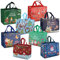 8PCS Weihnachtsgeschenktüten, Weihnachtstragetaschen mit Griffen, Weihnachtstaschen, multifunktionale Vlies-Weihnachtstaschen zum Einpacken von Geschenken, Weihnachtsfeierzubehör, 32,5 × 25 × 17 cm
