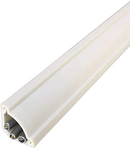 MLYY Cache Cable Gaine Management Rangement Goulotte Correcteur de câble Blanc pour Coin/Plafond - Gestion du Cordon en PVC Amovible à Peindre, Protecteur de Cordon d'écran de Lampe/Ordinateur