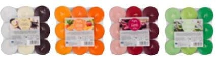 Gies Kerzen Maxi Duftteelichter, Brenndauer 8 Stunden, intensive Duft Teelichter, Teelichter, duftende Teelichter, Duftkerzen, Kerzenduft (Dunkle Kirsche (rosa-rot-dunkelrot), 9)