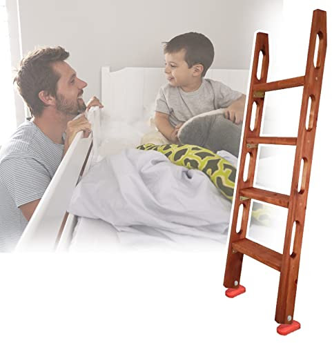 Hochbett Leiter Camper Wohnmobil Etagenbett Schräge Leiter, Hausschule Loft Schlafsaal Etagenbett Leiter mit Haken, 125/150 cm Lange Wohnmobil-Etagenleiter für Wohnwagen (Size : 4 Step 125cm/49)