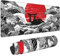 Grand tapis de souris japonais noir, blanc, vague rouge, taille XL, base en caoutchouc antidérapant, bords cousus pour ordinateur de bureau, 80 x 30 cm