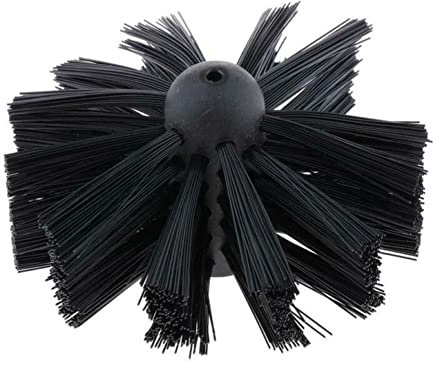 PETSTIBLE 100 mm Schornstein-Reinigungsbürste, Trockner, Entlüftungsbürste, Kamin-Fusselentferner, Borsten-Kopf, Nylon, für Kamin, Trockner, Entlüftungsöffnung, Abwasserrohr, Rauchhaube