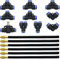 CESFONJER 6 pcs Ugello Rapido Regolabile a Tutto Tondo, Annaffiatura automatica, irrigazione dei fiori micro spruzzatura nuovo ugello + 10 pcs 8mm Connettore Pneumatico
