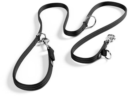 BullyBillows Hundeleine, doppelseitig, Schwarz