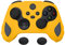 PlayVital Zweifarbige Anti-Rutsche Silikonhülle für Xbox Series X/S Controller, weiche Hülle Tasche Gummihülle Case für Xbox Core Controller mit Kappen(Skorpion-Edition)-Caution Gelb & Graphitgrau
