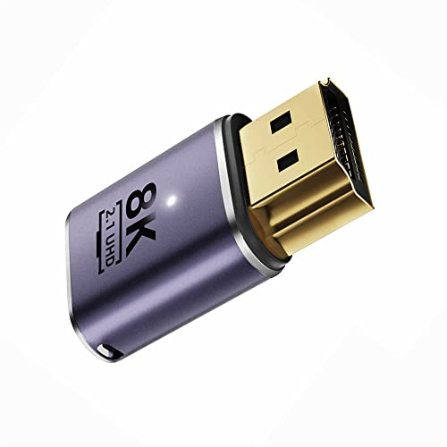 NFHK HDMI Stecker auf HDMI 2.1 Buchse UHD Verlängerung Gold Konverter Adapter für 8K 60hz HDTV