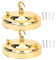 Serlium 2 X Haken-Deckenplatte, Eisen-Deckenleuchte, Baldachin, Haken, Kronleuchter, Kristalllampe, Aufhängeplatte, Basis, DIY-Montagezubehör(Gold)