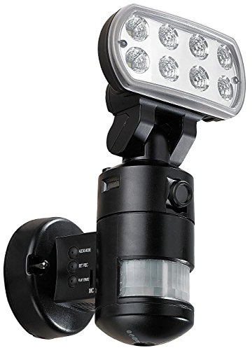 VisorTech Kamera für Garage: LED-Flutlicht mit SD-Überwachungskamera (Versandrückläufer) (Überwachungskamera Garage, Aussenlampe mit Überwachungskamera, Strahler Nachtsichtkamera)