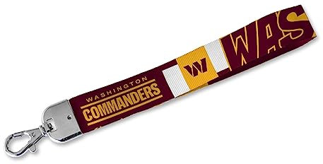 Rico Industries NFL Football Washington Commanders Handgelenk-Schlüsselband, niedlicher Handgelenkriemen, Schlüsselanhängerhalter für Damen und Herren, Autoschlüssel, Ausweise, Karten, Geldbörse,