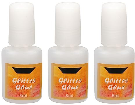 Set Gel Glitter per il Corpo-3 Pezzi, Adesivo Temporaneo, Colla per la Pelle con Tatuaggio Glitter Viso Fai da Te, Colori Sicuri e Rispettosi Dell'ambiente, Luminosi, Ampia Gamma