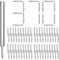 flintronic Clavos Sin Costuras, 370 PCS Clavos de doble cabeza Acero, Tornillos de Seguridads Clavo sin costuras con hilo de doble, Con una herramienta de manga específica para clavos