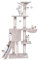 GYMAX Modern Cat Tree, 140cm Tall Wooden Cat Tower with Top Perch, Condo, Scratching Posts, Basket and Ladder, Multi-Layer Kitten Activity Center for Climbing, Scratching and Sleeping