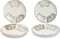 Set 2 Pezzi Piatti Profondi Gatti Edo Giappone - Ø19,5 cm - Porcellana Ceramica - Grandi Piatti da Pranzo e Colazione - Stile Giapponese