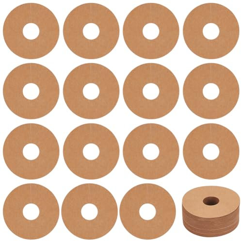 FINGERINSPIRE 150Pcs étiquette de Nom de Boisson pour Verres à Vin Marqueur de Verre à Vin Papier Breloque de Verre à Vin Vierge Rond 70mm Pérou Brunâtre Marqueur D'Identification pour Invités de Fête