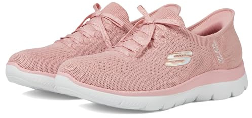 Skechers Women's Summits-New Daily Hands Free Slip-ins Sneaker, ROS=Rose, 4 UK Wide