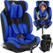 KIDIZ® Silla de Auto, Grupo 1+2+3/9-36 kg, Arnés de seguridad de 5 puntos, Reposacabezas ajustable, Asiento elevador de crecimiento 1-12 años, Estable y segura, Con Isofix
