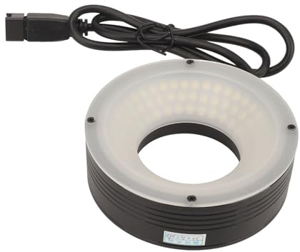 Anneau Lumineux LED USB 144, éclairage Annulaire 144 LED, pour Microscope et Appareil Photo à Objectif Vidéo Stéréo Monoculaire Binoculaire Trinoculaire Stéréo, Petit Tour