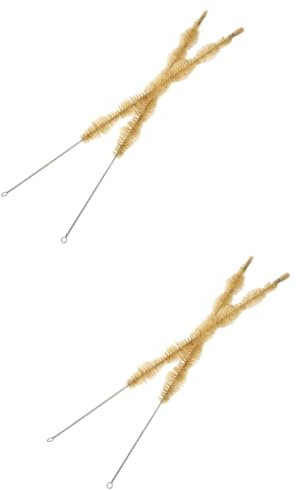 Healeved 4 Piezas Cepillo Condensador Cepillo Limpiador de Extra Largo Cepillo de Limpieza Limpiador de Cristales Limpiador de escobillas para biberones Cepillo de Laboratorio portátil