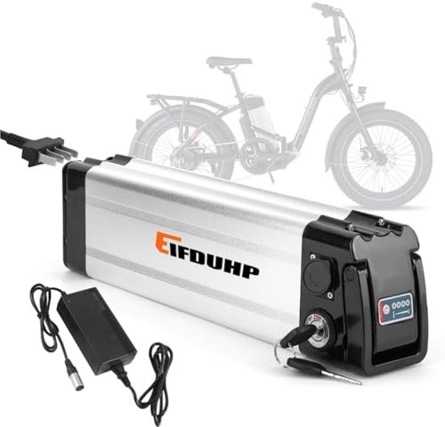 Ebike Akku 36V 10AH mit 4-Pin Entladungshafen, 42V Ladegerät, Tresorschloss, BMS & Tragebügel, Pedelec Faltbares Fahrrad Li-ion Ersatzakku für Elektrofahrrad 50-350W