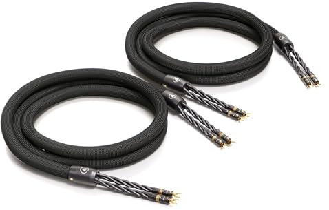VIABLUE SC-6 AIR Silver Single-Wire * High-End Lautsprecherkabel * Handgefertigt * T8 Kabelschuhe * Modell 2024 * 1 Paar * 300 cm * Splitter * AIRPIPES * 3.0 m
