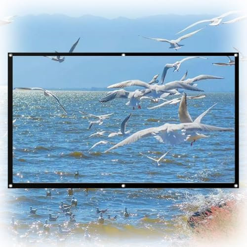 YCBTPS Wall Projector Screen，Portable Anti Crease Indoor Projection Screen，Washable Movie Screen For Room Wall，Easy To Install(4:3,72in)