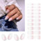 Nagelfolien - 20 Jelly Pink Ombre UV Gel Nagelfolien Selbstklebend - Gellack Wraps für Nagel - Langlebig und Wasserfest