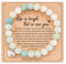 BENIFILE Anxiety Bracelet for Teenage Girls Gifts, Green Elastic Crystal Beaded Natural Stone Inspiring Bracelets for Women Teen Ladies Christmas Birthday Strength Gifts Good Luck Bracelet with Card