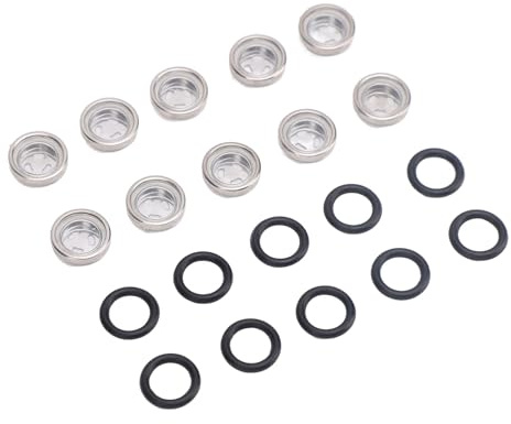 Guarnizione per Lente Vetro Spia Cilindro Freno, 10 Pezzi, Gomma + Metallo, Adatta per Moto ATV, Finestra Pompa Freno, O Ring Occhiali e Guarnizioni per Pompa Freno Moto (12MM)