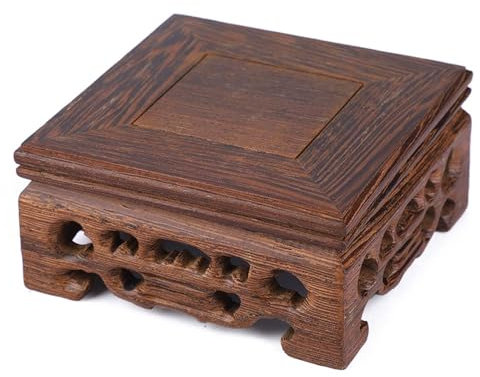 Squadal Piedistallo en Madera Maciza para Macetas/macetas, Apoyo a la Decoración de la Casa Artística con Encanto Retro, Pequeño y Portátil para Sala de Estar/oficina (Desgarrar)