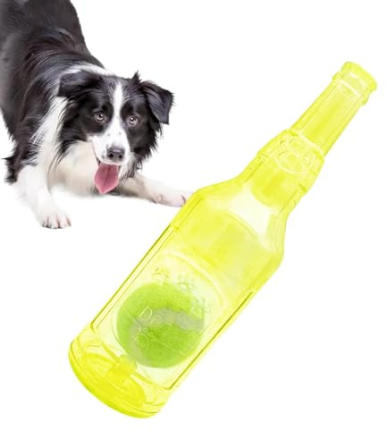 Stibtmr Hundespielzeug zum Zerkleinern, Flasche, Ball, Spielzeug für Hunde, Blase, Ball, Spielzeug für Aggressive Hunde, lustige Flasche mit Spielzeug in Ballform, Wasserflasche zum für Welpen