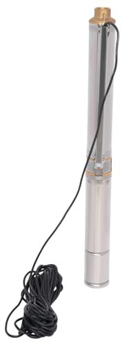 Tauchpumpe 750W Tauchbrunnenpumpe Tiefbrunnenpumpe 6300L/h Tauchwasserpumpe Brunnenpumpe Garten Wasserpumpe IP68 Edelstahl Solar Druckpumpe für Haushaltswasser Flüsse