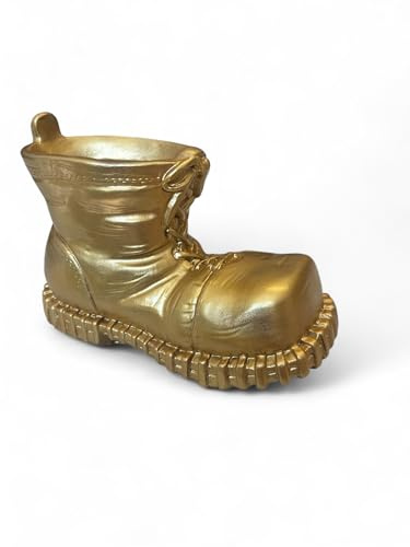 Sparfroh Pflanztopf Schuh Gold Outdoor 18cm x 10cm | Unzerbrechlich