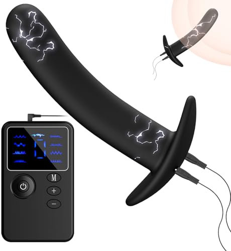 Jpscor Elektro Shock Analplug Silikon Analdildo Buttplug, 9 Modi & 19 Intensität Prostata Massage Sexuelle Elektrostimulation Anal Plug Dilatoren Sexspielzeug für Männer Frauen