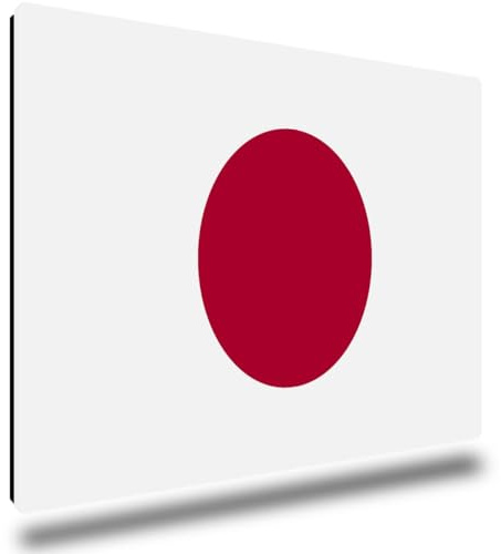 TRIOSK Kühlschrankmagnete Länderflaggen Magnet Flagge Japan Länder Reise Souvenir Geschenk für Reiselustige Frauen Männer Weltenbummler Kühlschrank stark eckig groß 85x55 mm