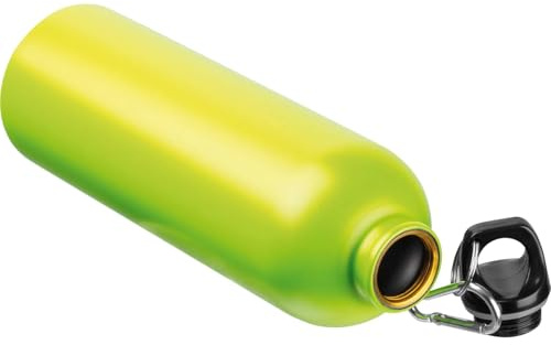Livepac-Office Edelstahl Trinkflasche/mit Karabiner / 750ml / Farbe hellgrün