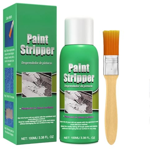 Sverniciatore Metallo, Sverniciatore per Alluminio, Sverniciatores Ferro, per Uso Automobilistico, Adatto per Superfici Metalliche, Cemento e Pietra, Superficie Pulita, 100ml + Pennello