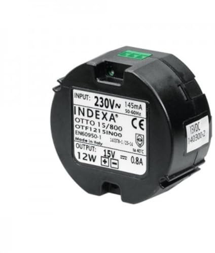 Indexa 32153 Up-Netzgerät 12V Dc 1A, Stabilisiert Otto Videoüberwachungssystem schwarz/weiß