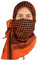 Mato & Hash Keffiyeh Schal im Militärstil, 100 % Baumwolle Gr. Single, Rustikales Orange