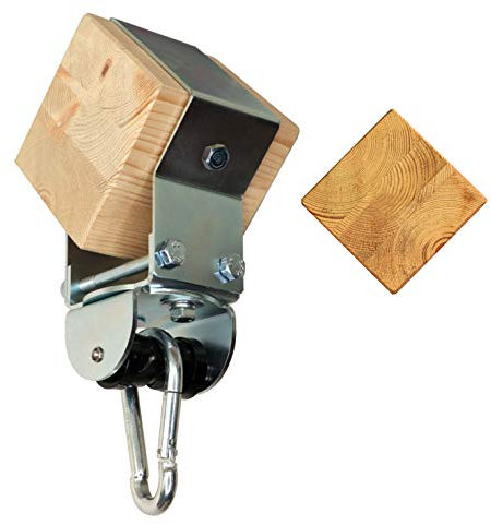 Schaukelschelle Kantholz 9 x 9 cm mit MARATHON Rollenlager