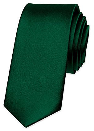 Autiga Krawatte Herren Hochzeit Konfirmation Slim Tie Retro Business Schlips schmal, Dunkelgrün, unisize